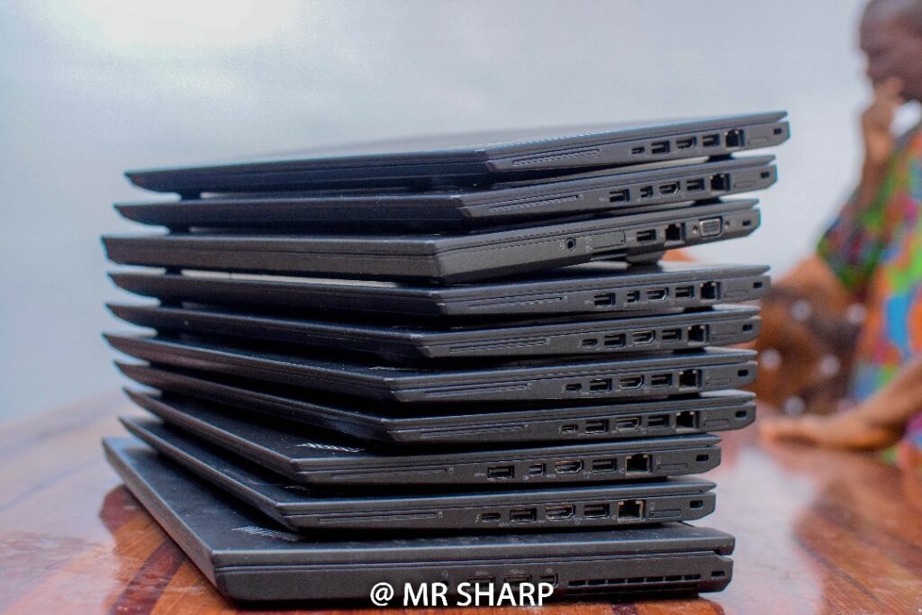 The Obinali family donates laptops for use in Arochukwu schools